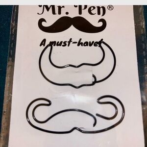 Silly/fun stickers:Two mustache stickers 3.5 inches ea. and one apple sticker